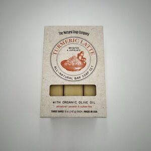 The National Soap Company ~ Turmeric Latte Nourishing Bar Soap Set 3 X‎ 5 oz Ea
